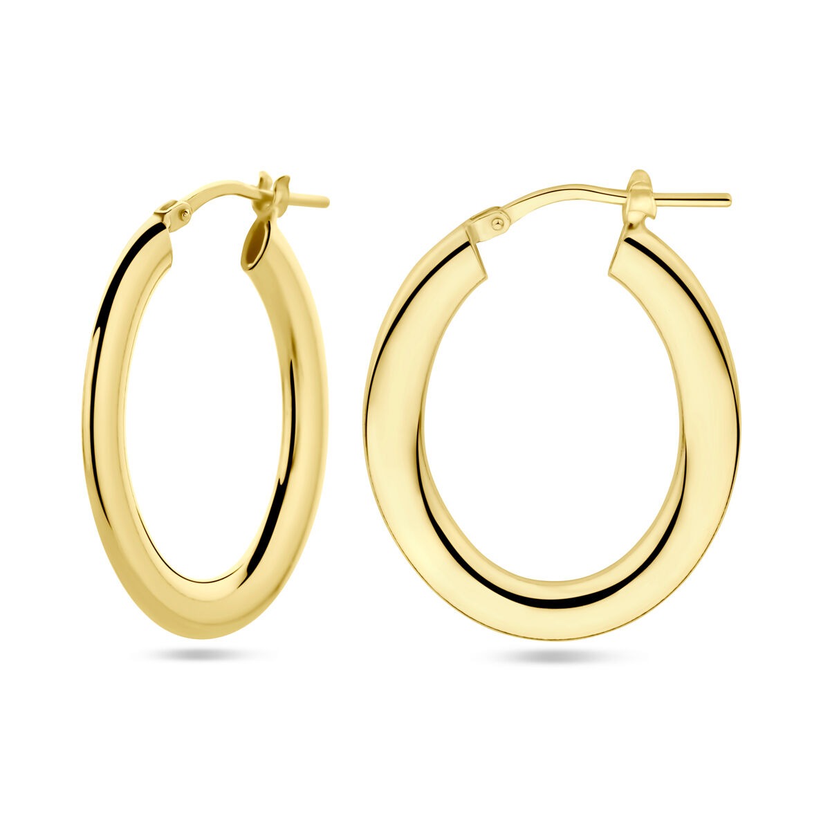 Aros de plata chapados en oro – 29x4 mm