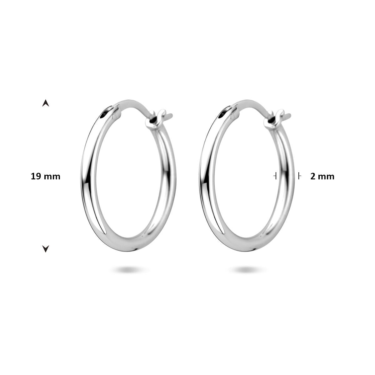 Aros de plata – rodiados en plata 925