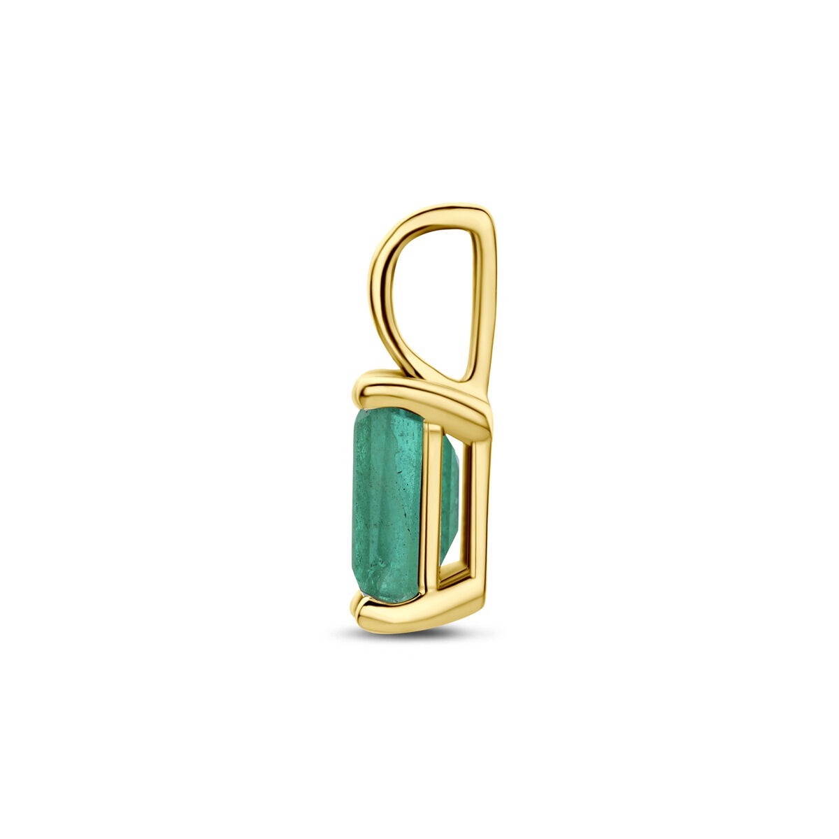 colgante de oro amarillo con esmeralda