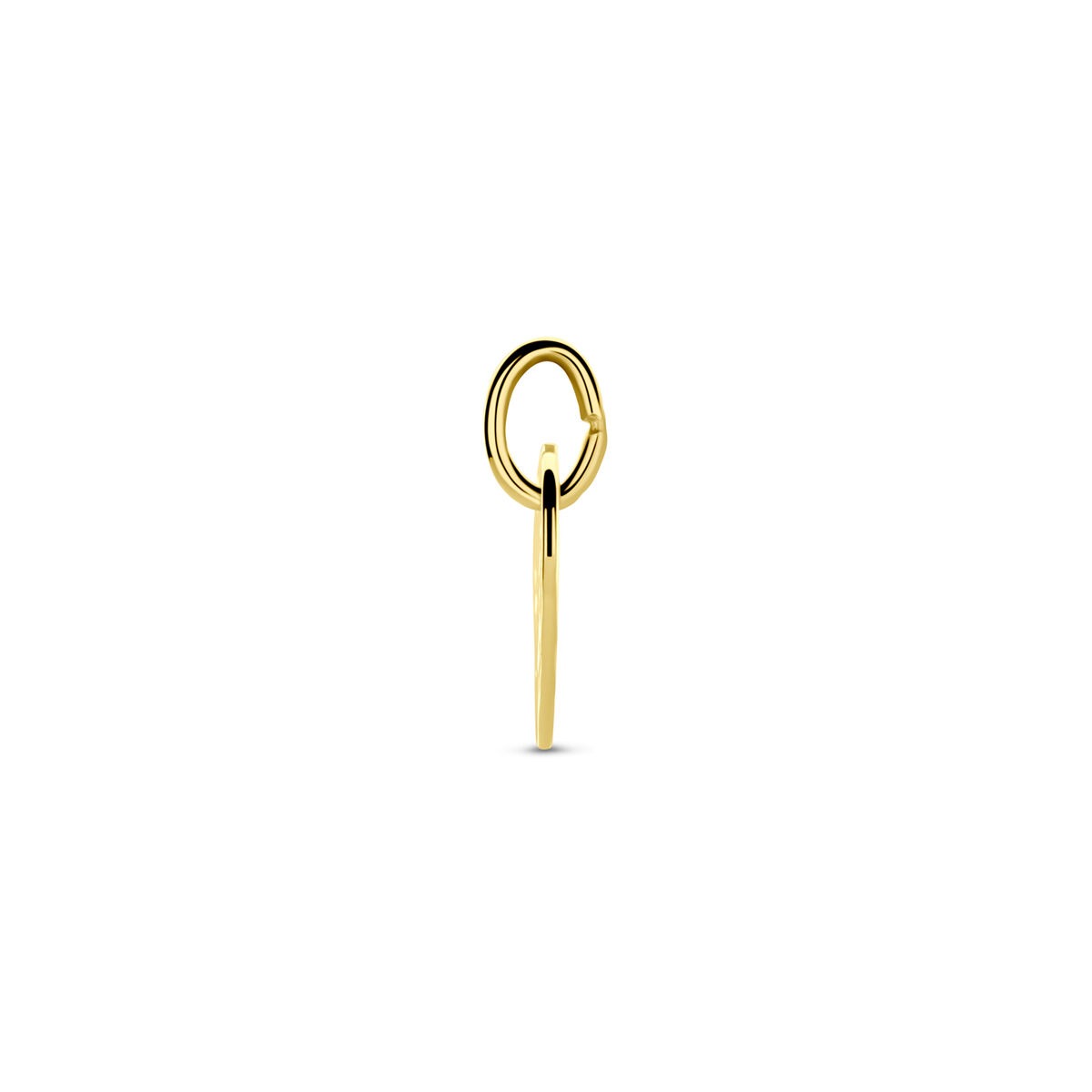 colgante de grabado en oro amarillo corazón 9k