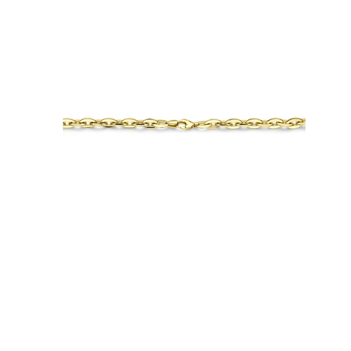collar de ancla de oro amarillo de mujer