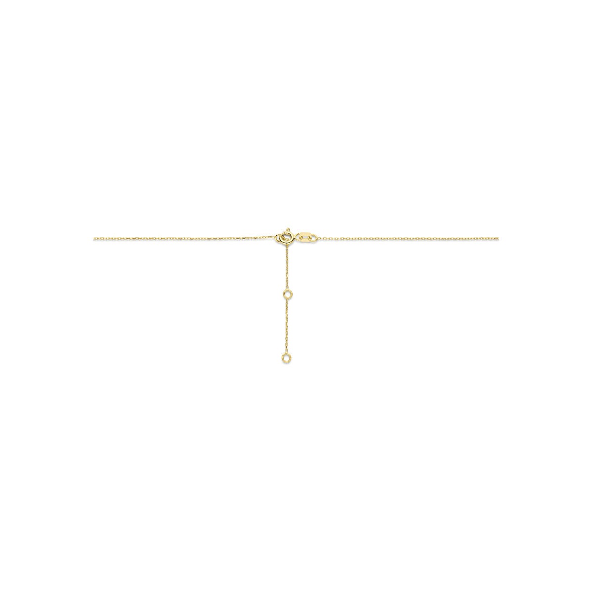 collar de oro amarillo de 14k con perla y circonita