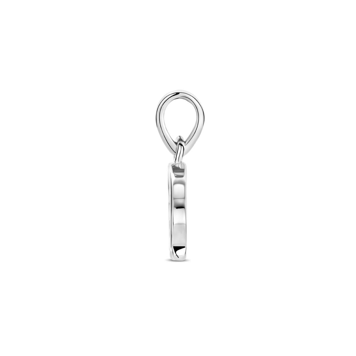 Colgante infantil perrito de plata rodiado 14mm