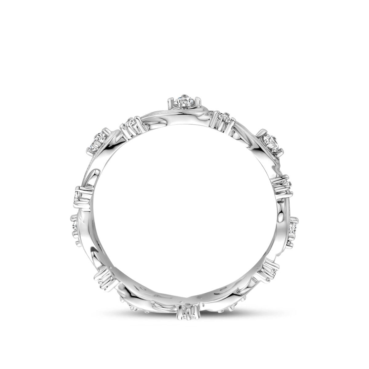 Anillo de plata 925 rodiado con circonitas
