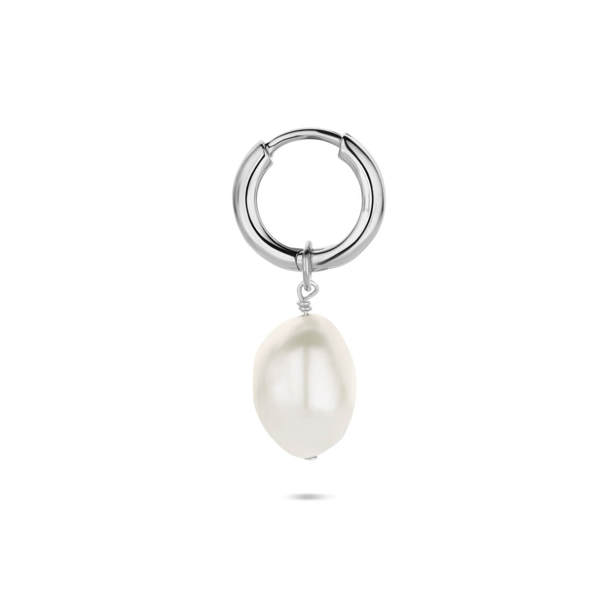 Aro de plata con perla – 18 mm (por pieza)