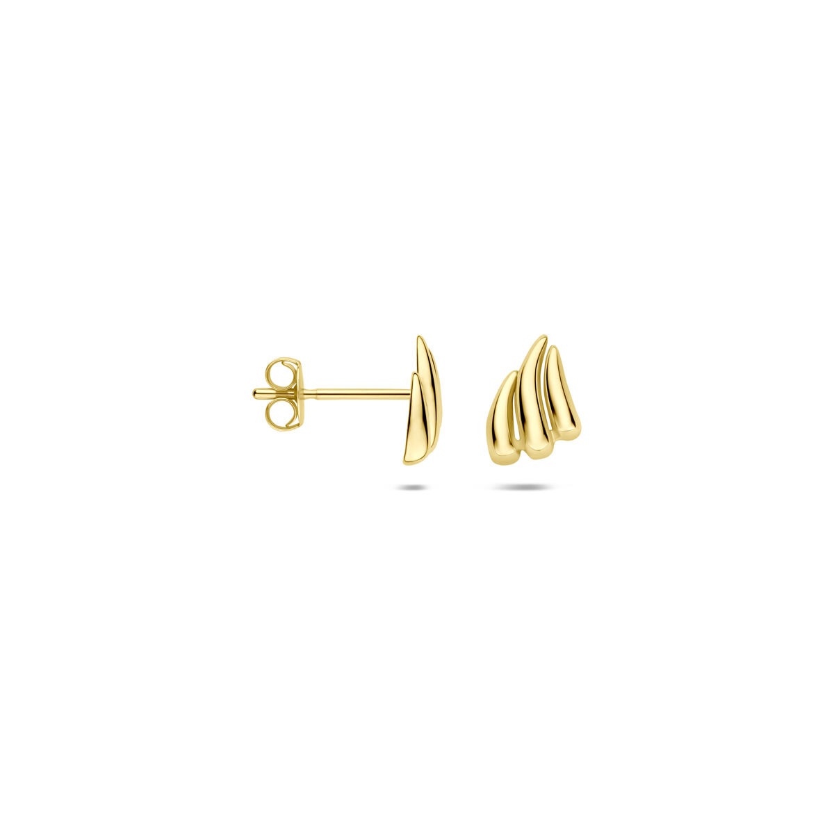 Pendientes de botón de oro amarillo 6,5 x 5 mm