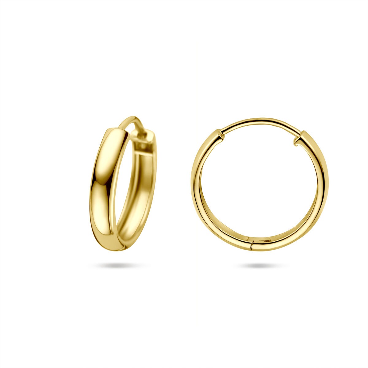 Aros de mujer de oro 14k con cierre de bisagra