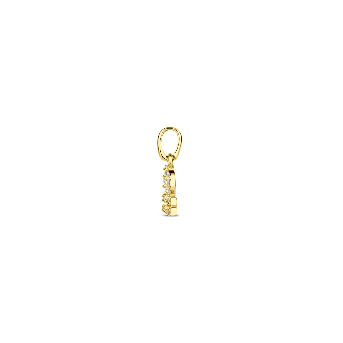 colgante de oro amarillo del signo zodiac con diamante