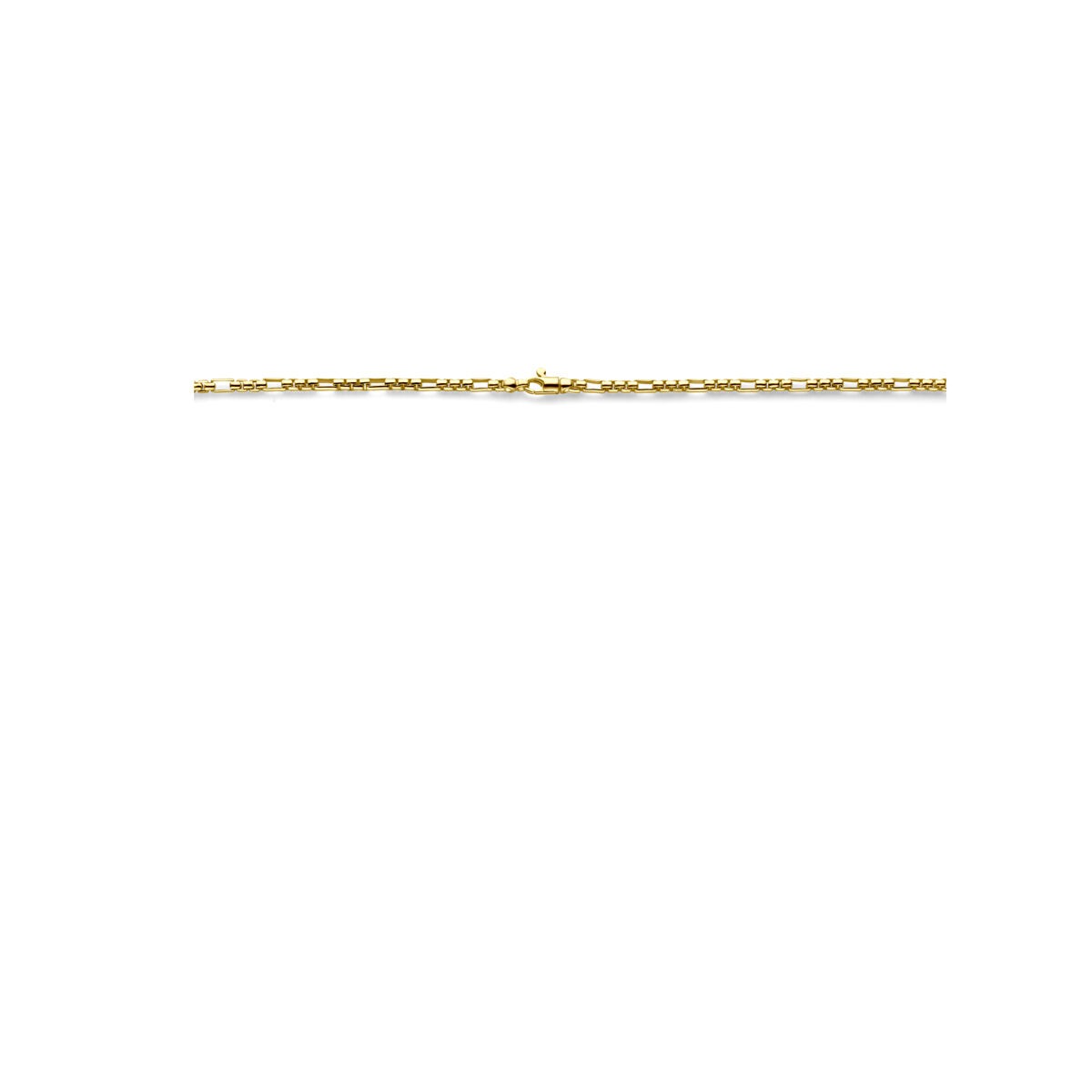 Collar de mujer en oro amarillo de 14k con núcleo de plata – 45 cm