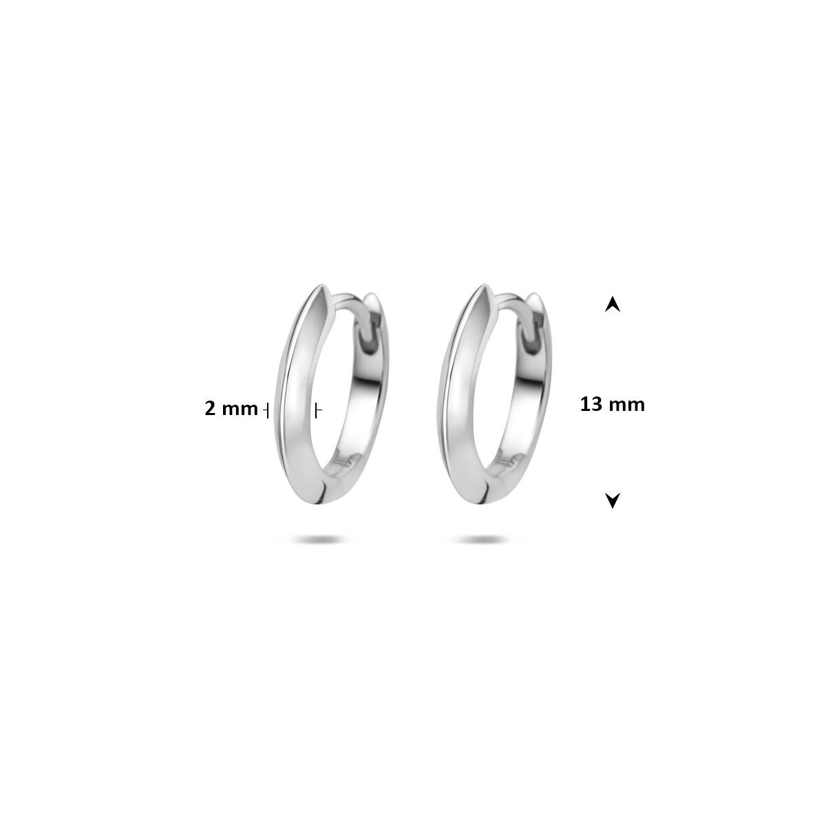aros 13 mm plata rodiado