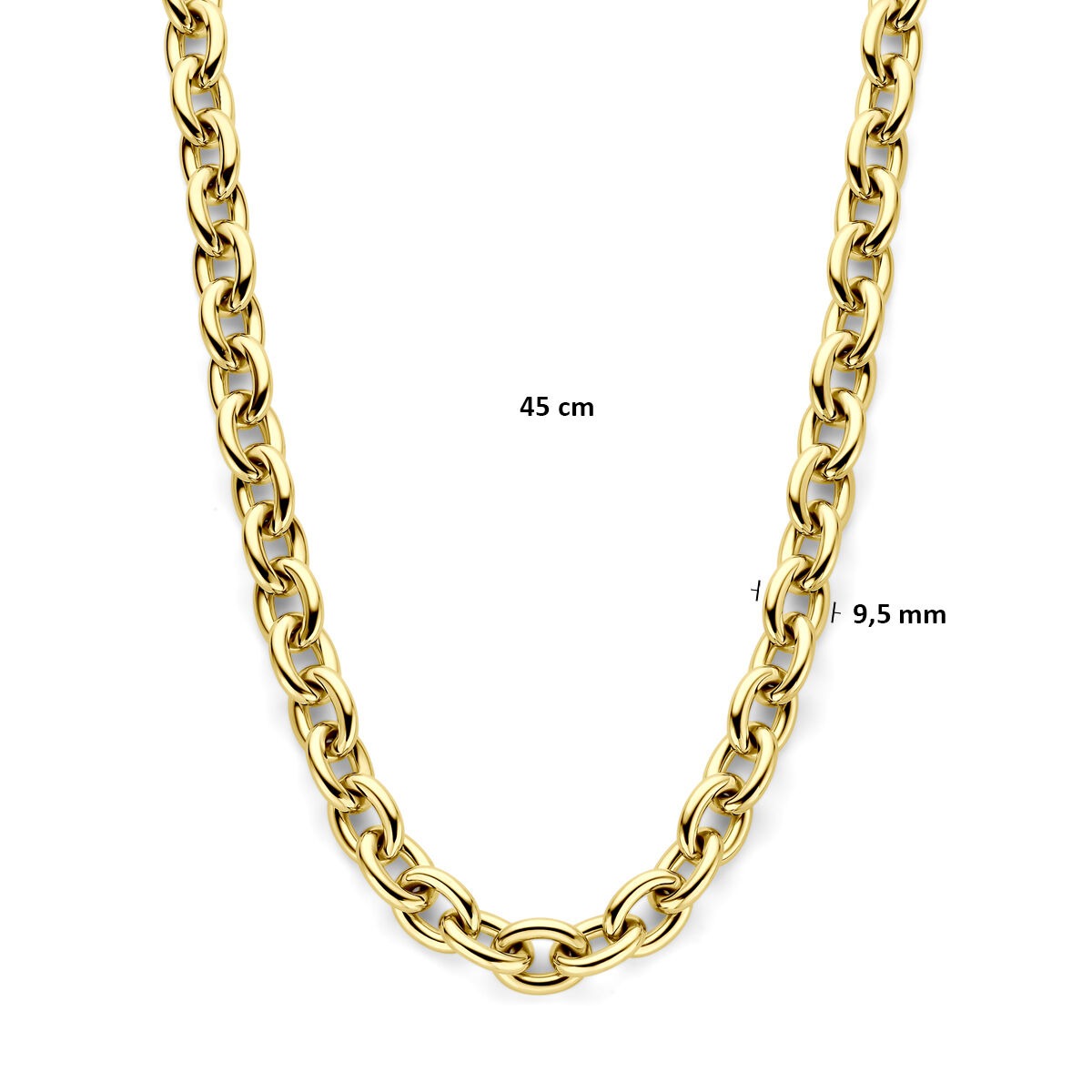 Collar de oro 14k eslabón ancla - de mujer