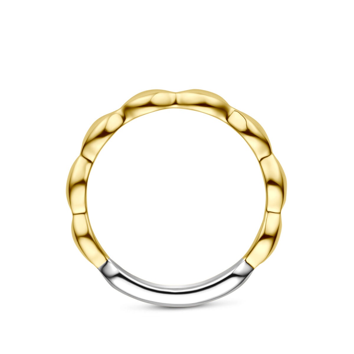 Anillo chapado en oro y rodiado de plata 2,5 mm