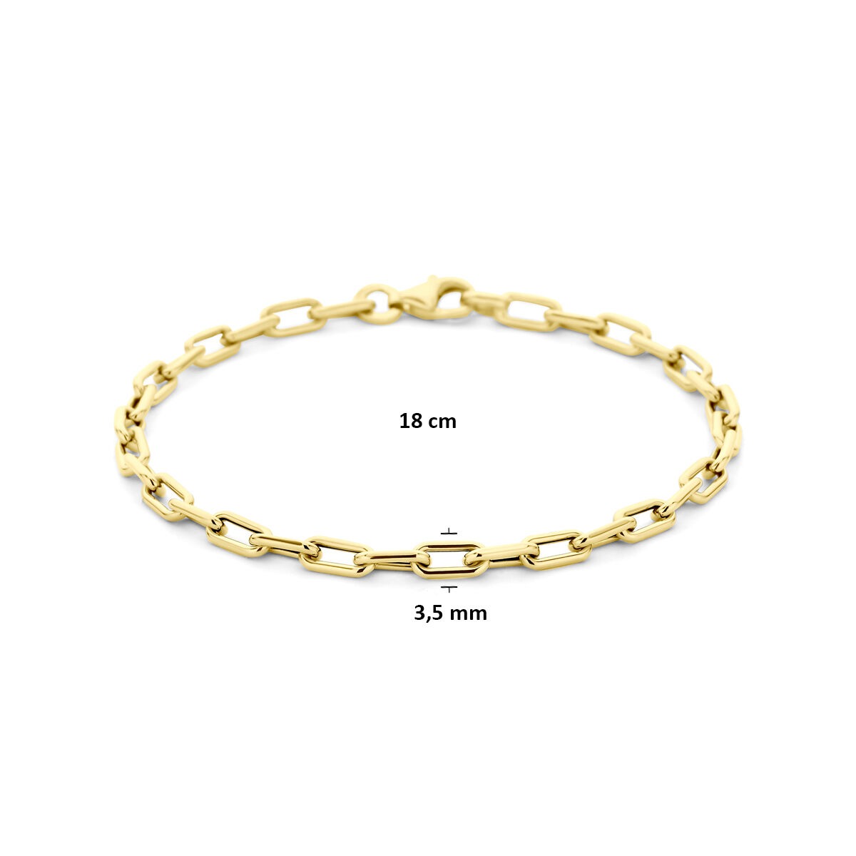 Pulsera de ancla de oro de 14k