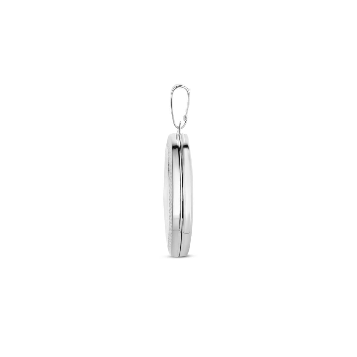 Medaillon de plata – ovalado rodiado plata 925