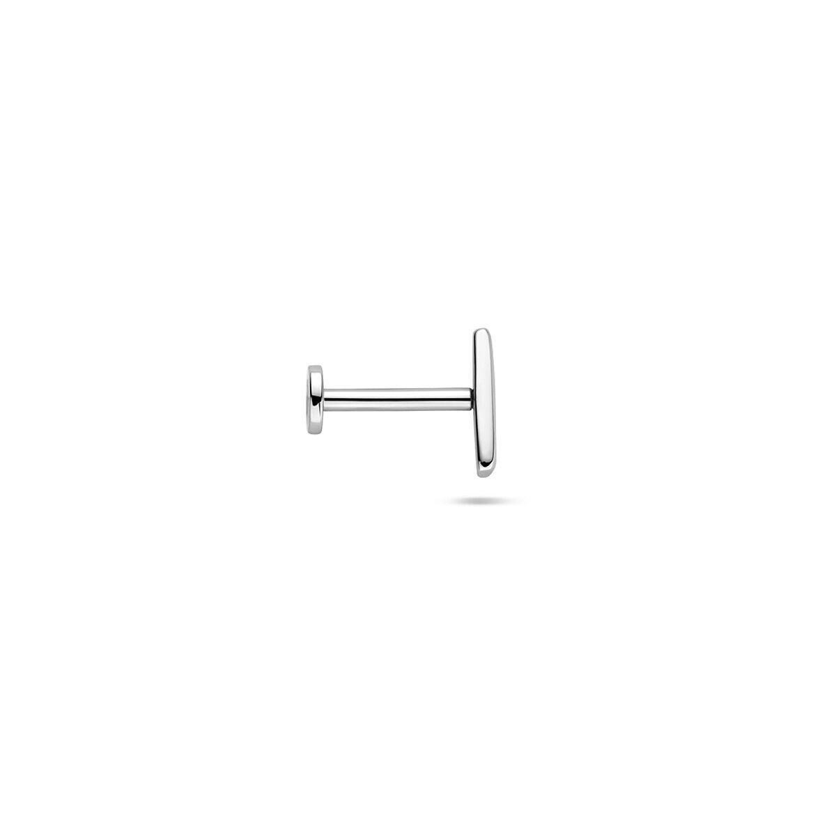 Piercing de plata rhodium en forma de barra