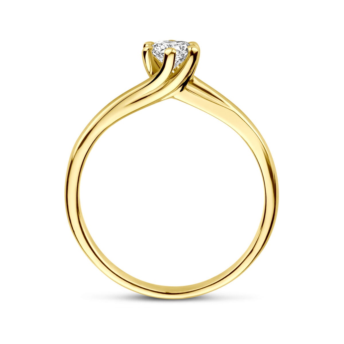 anillo de oro amarillo con diamante cultivado en laboratorio – 0.30ct