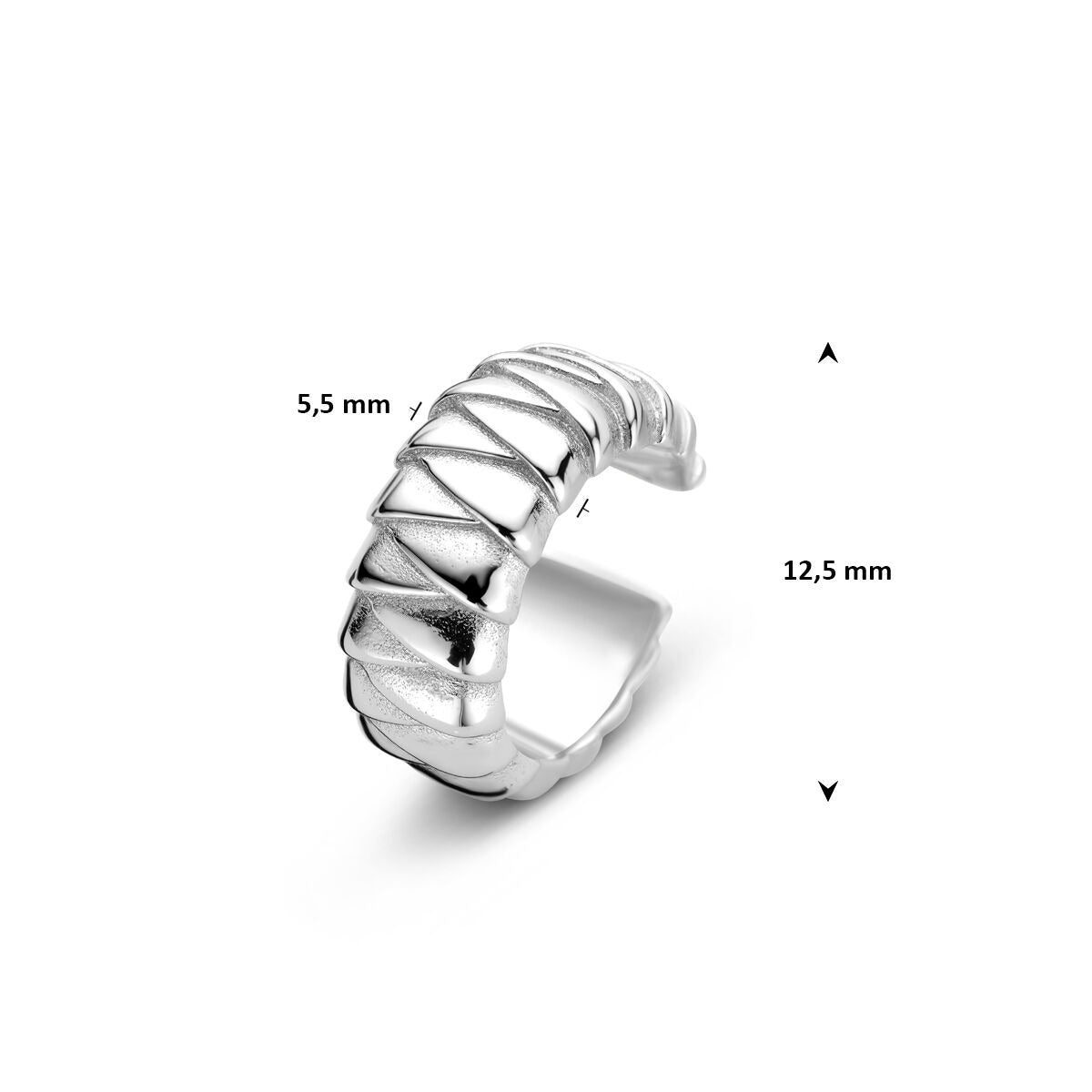 Ear cuff de plata – rodiado en plata 925