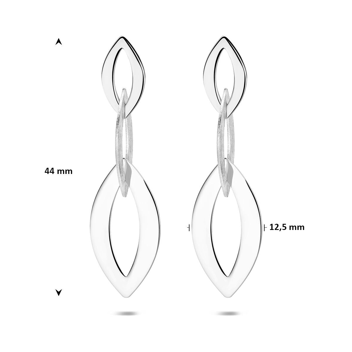 Gerhodineerde 925 zilveren oorhangers