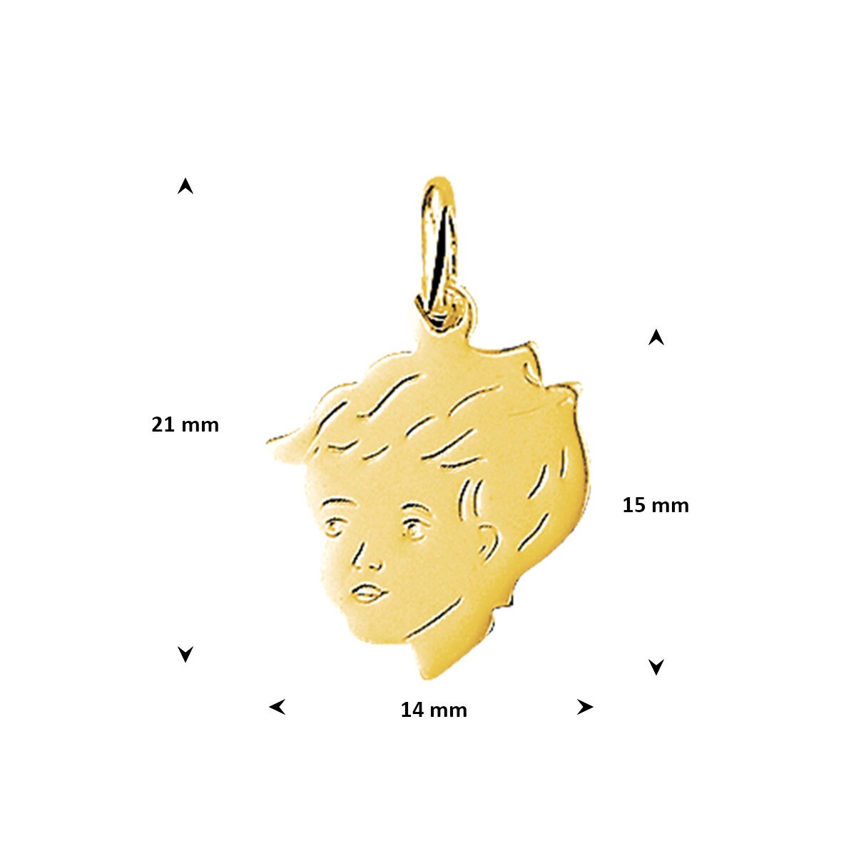 colgante infantil de oro amarillo 9k