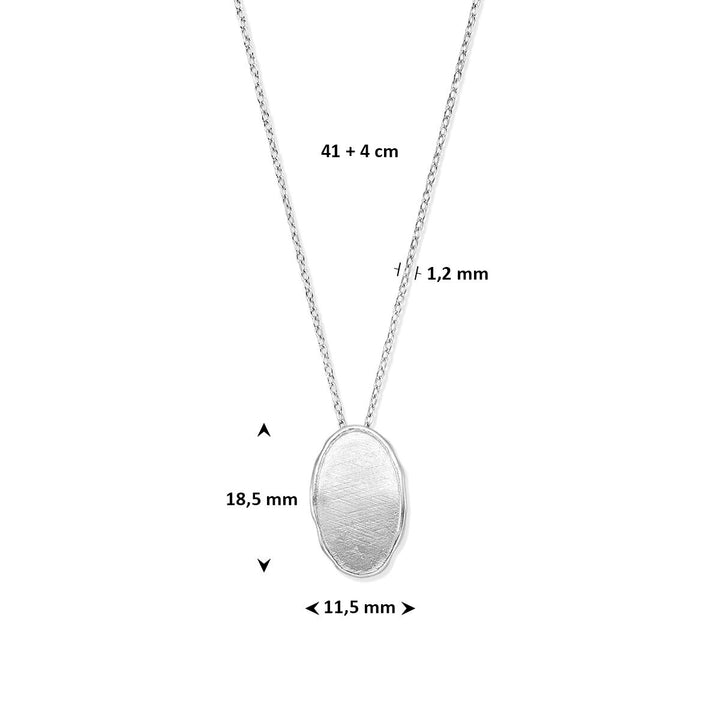 Gerhodineerd 925 zilveren collier met hanger