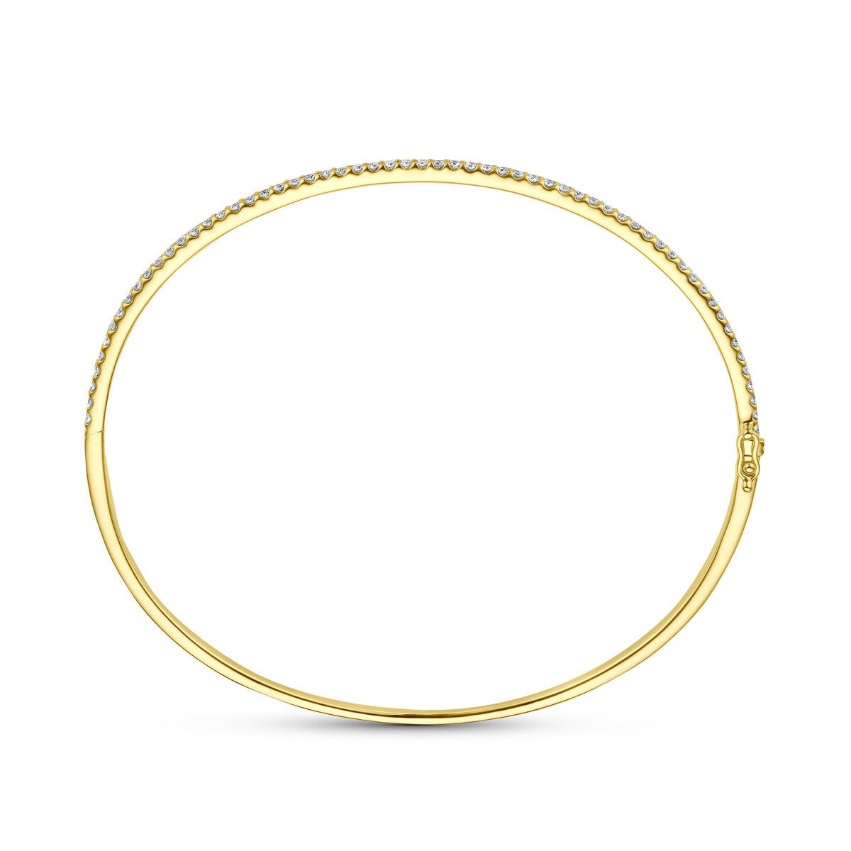 Brazalete de oro amarillo de 14k con diamante