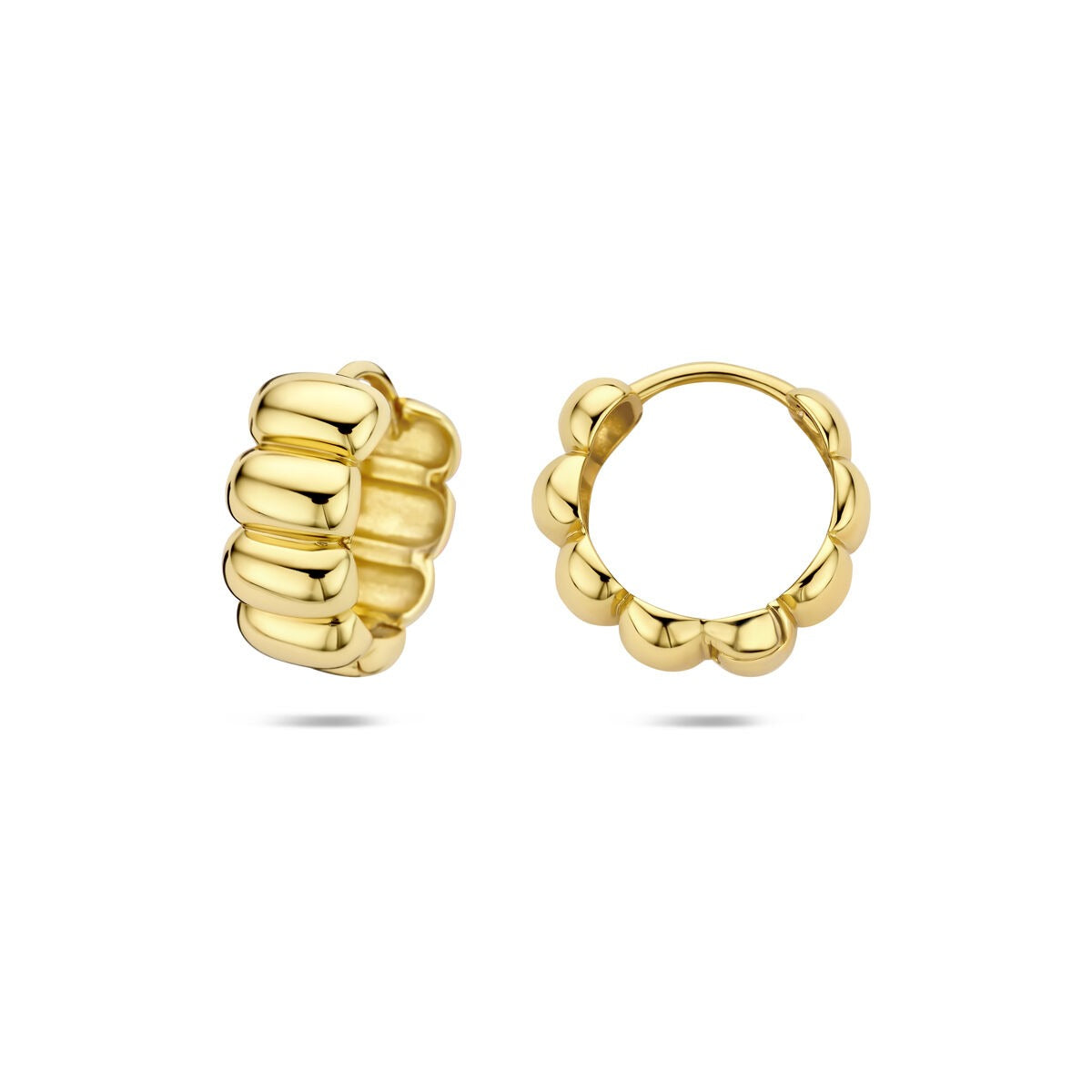 Aros chapados en oro amarillo de plata