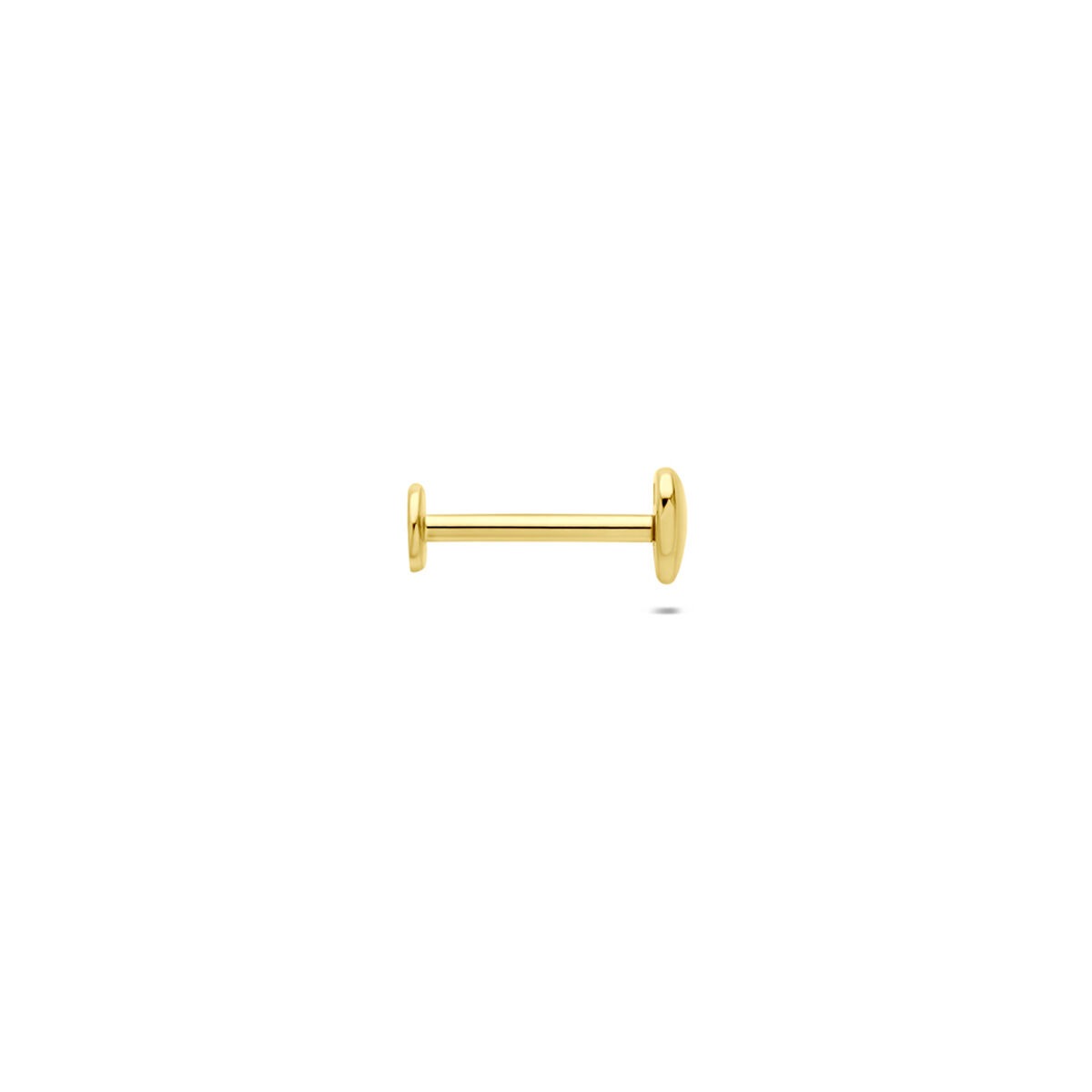 piercing de oro amarillo de 9k con corazón y circonita