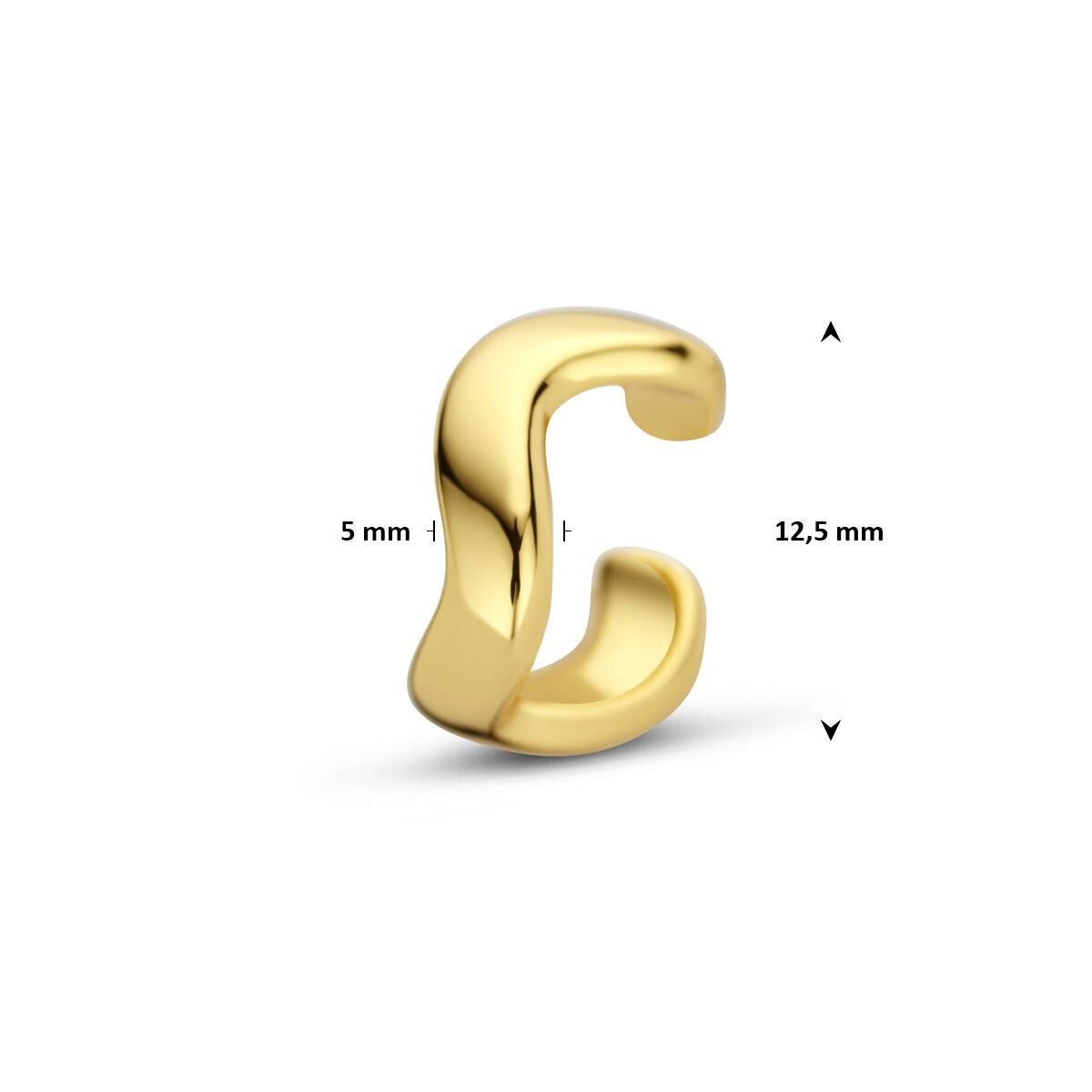 Ear cuff chapado en oro – detalle dorado refinado sin perforación