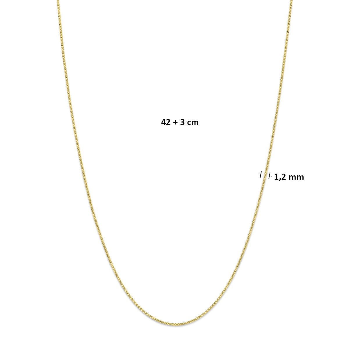 collar de oro amarillo de 14k
