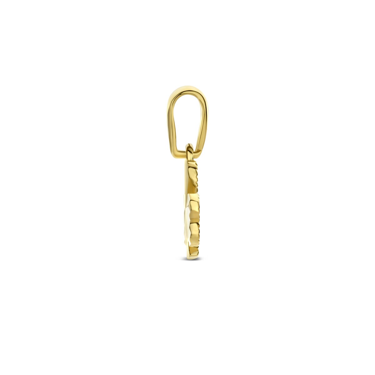 Collar de oro amarillo con colgante de trébol