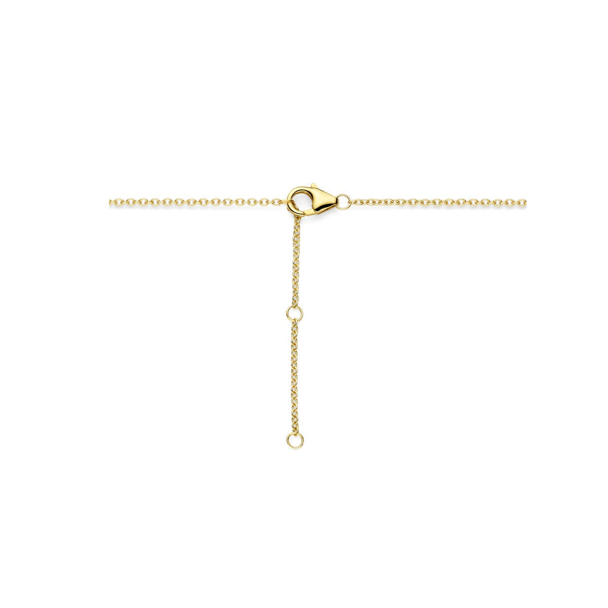 Collar de oro amarillo de 14k con diamante – engaste de entourage 0.25ct