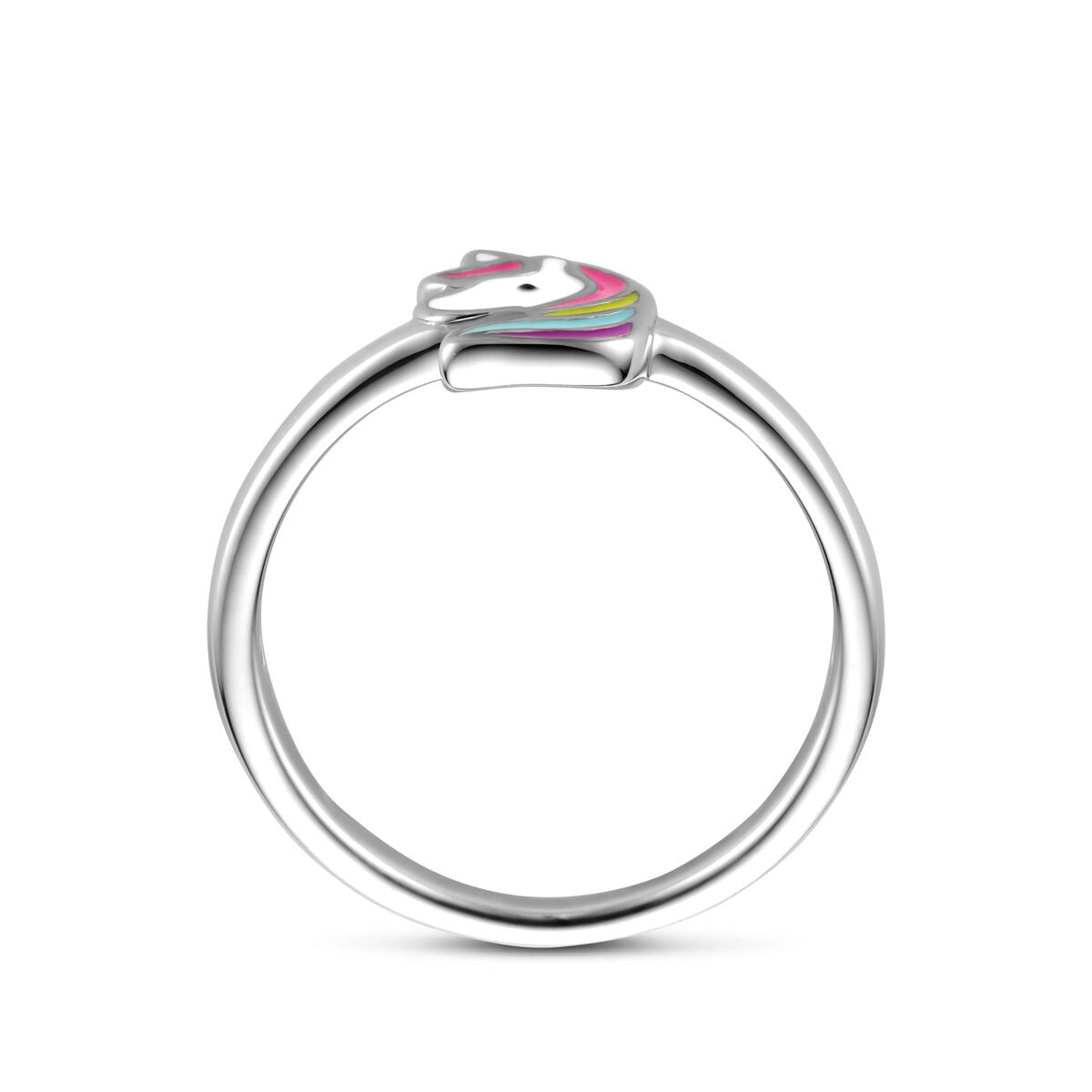 Anillo infantil de plata con unicornio