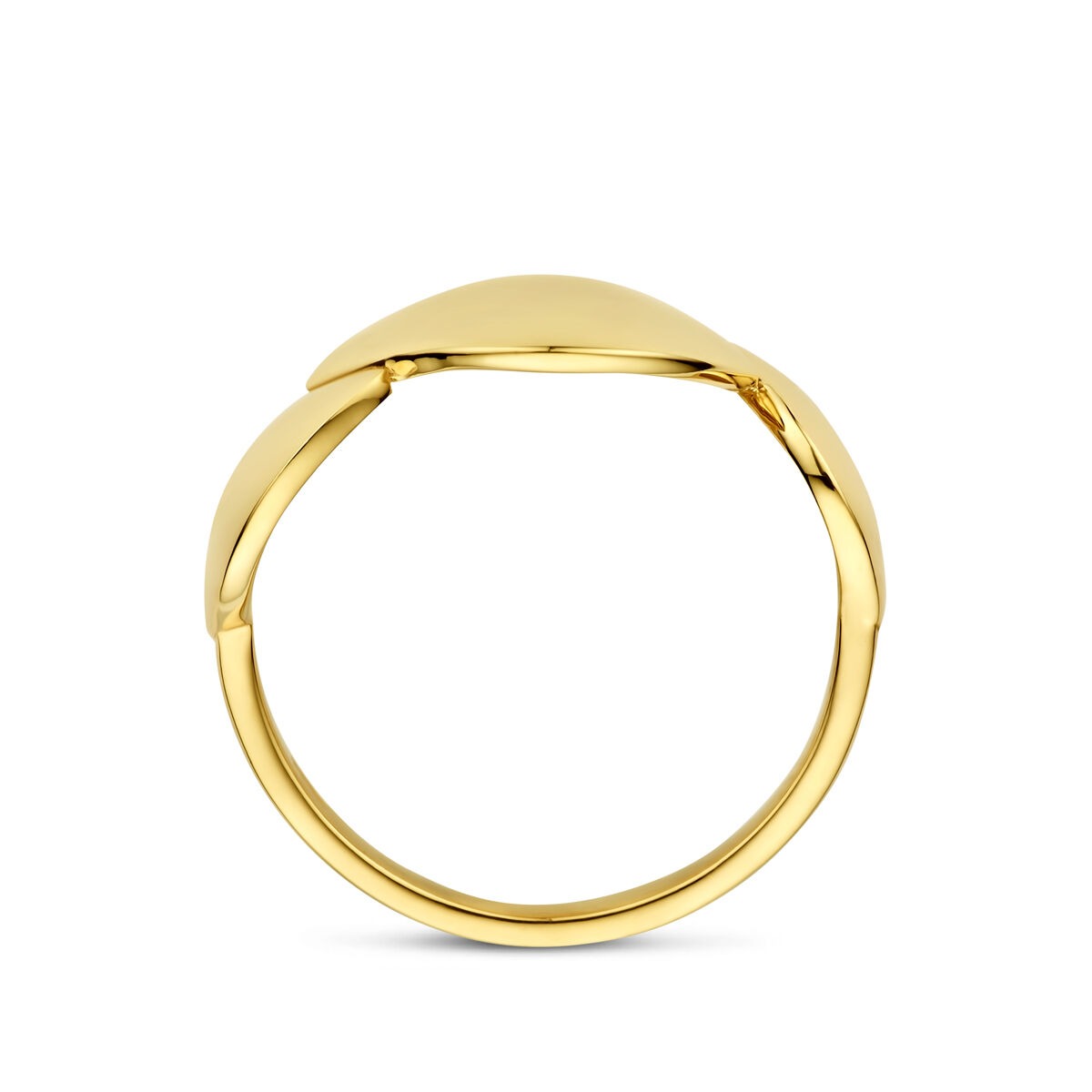 Anillo de mujer de oro amarillo con banda ancha
