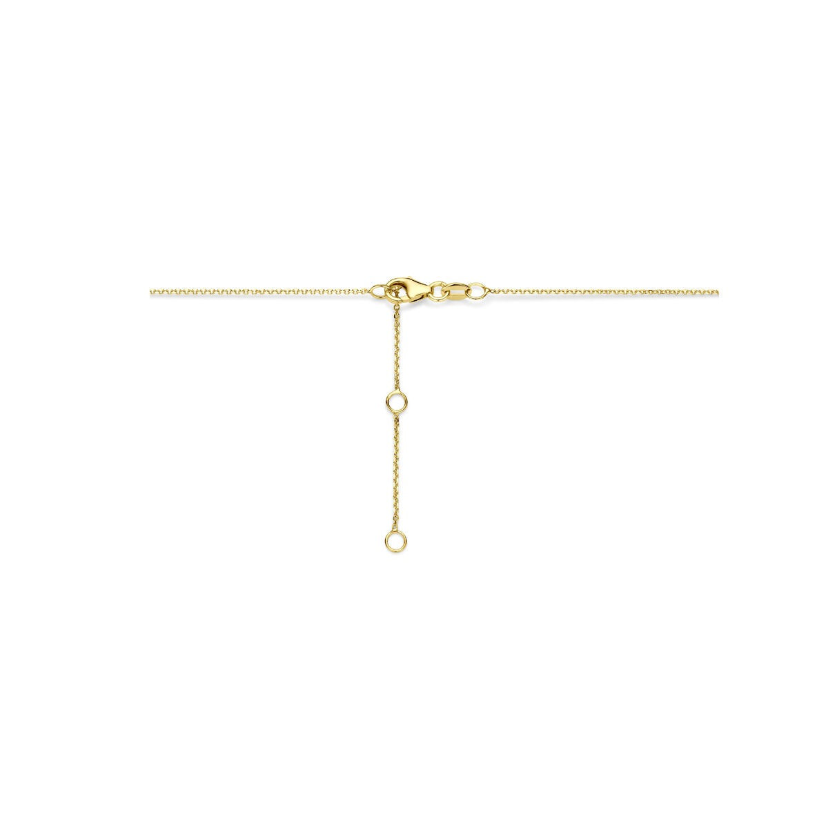Collar de oro amarillo de 14k con diamante cultivado en laboratorio