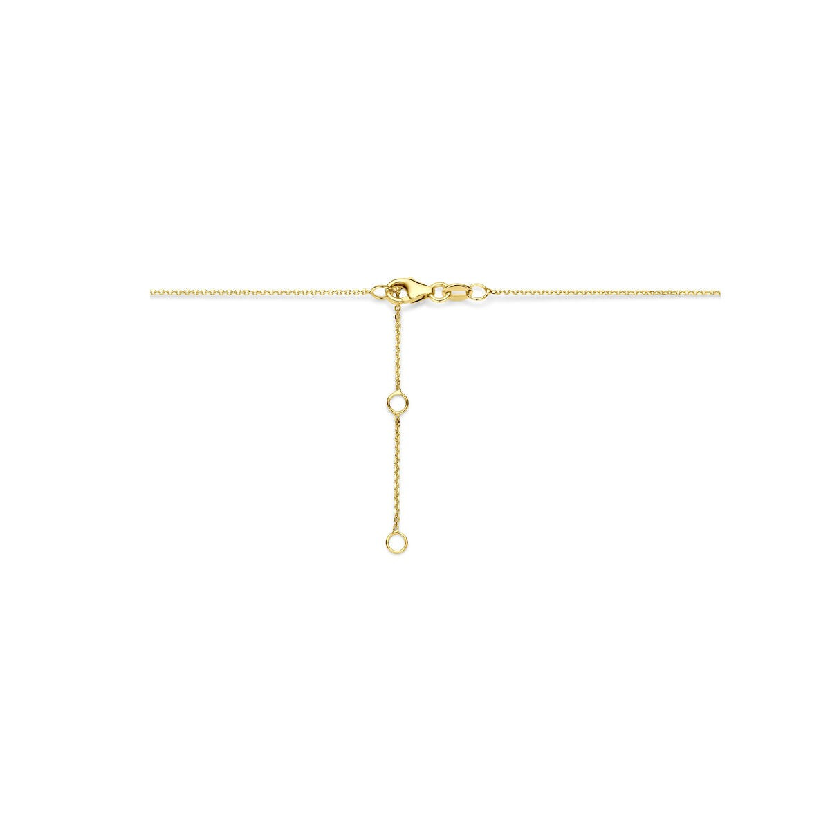 Collar de oro amarillo de 14k con ancla