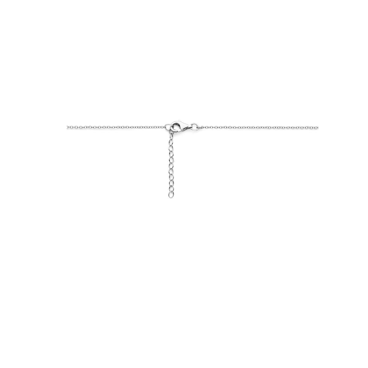 Collar infantil de plata con huella de perro – collar rodiado 36-39 cm