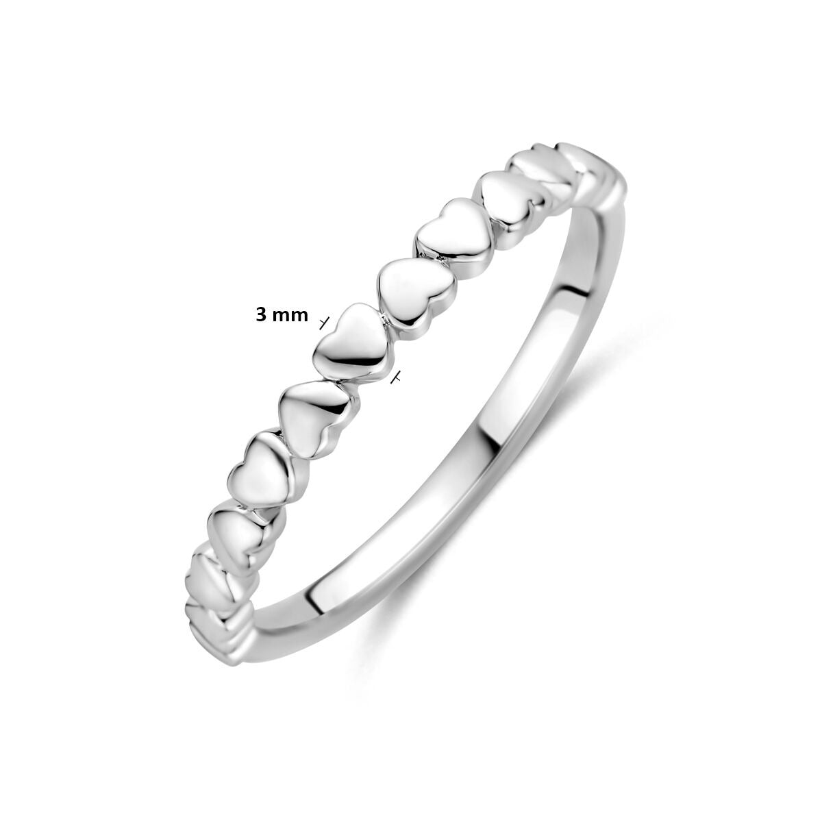 Anillo de plata 925 rodiado con corazón