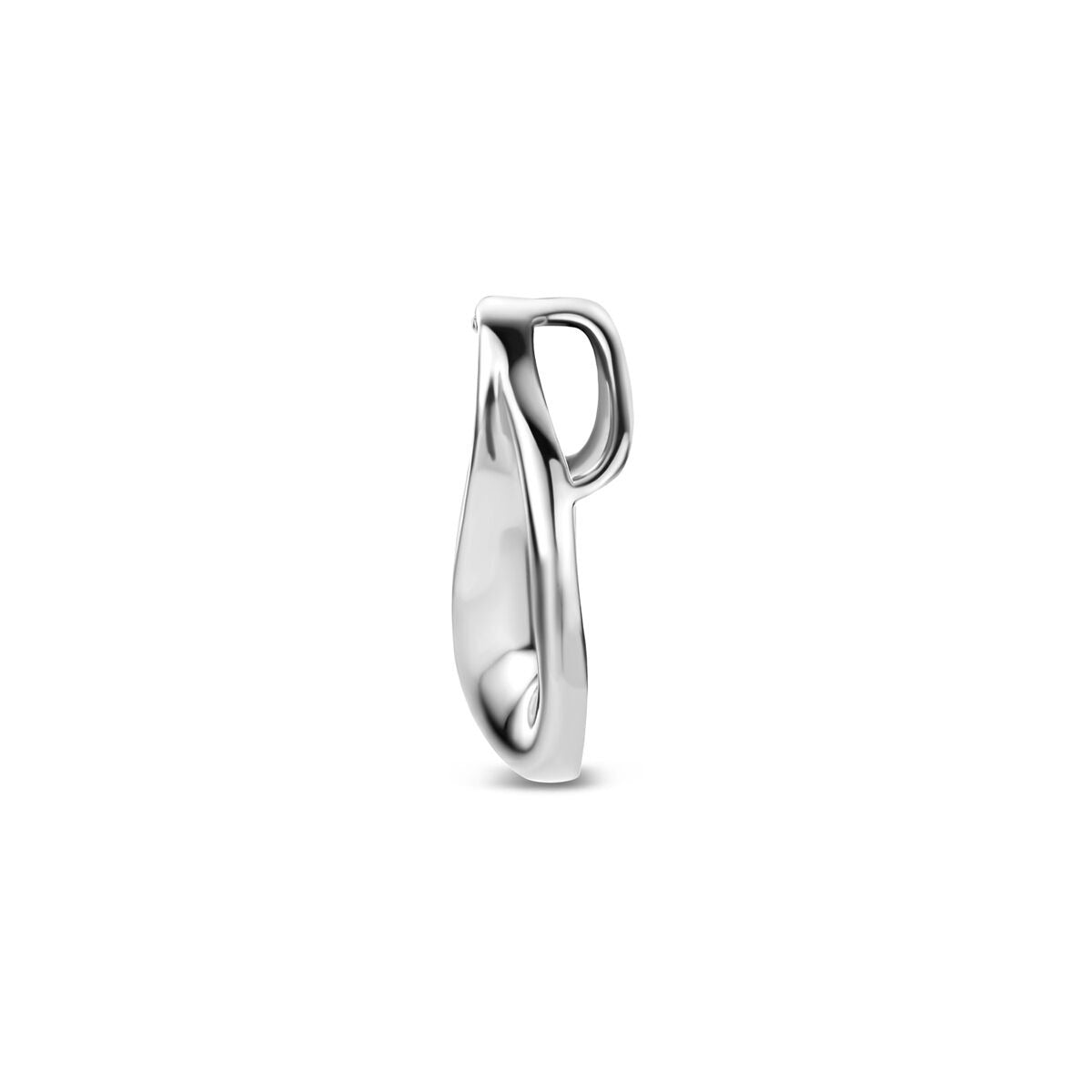 colgante de circonita 12,5 mm plata rodiada