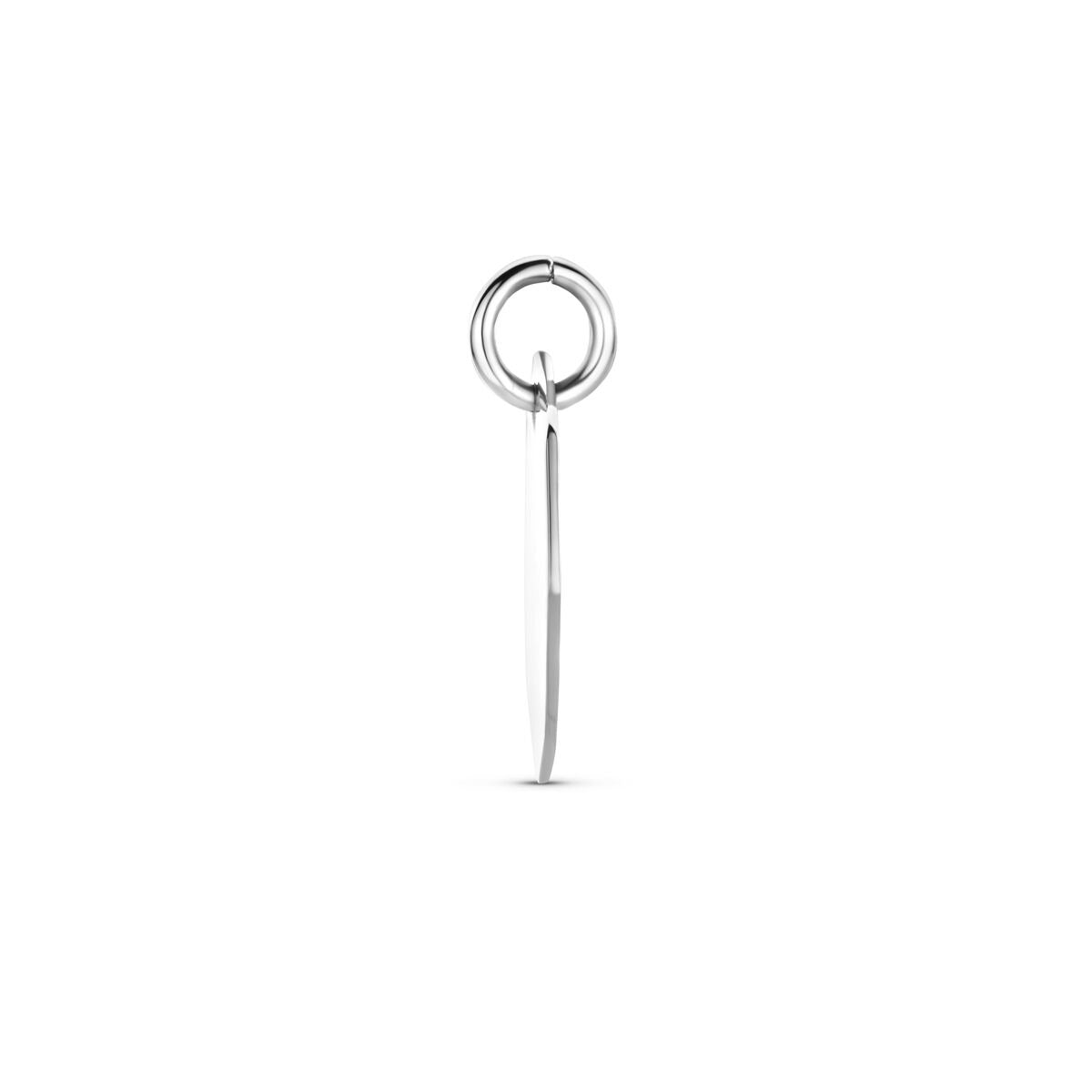 Colgante cuadrado de plata rodiada 925