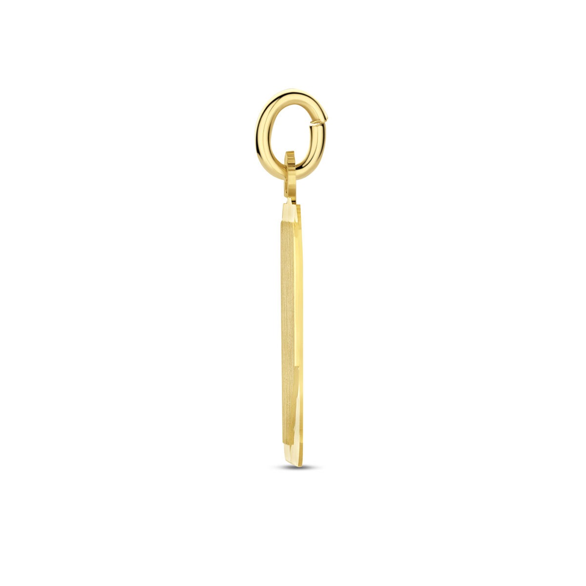 colgante rectangular de oro amarillo de 9 quilates