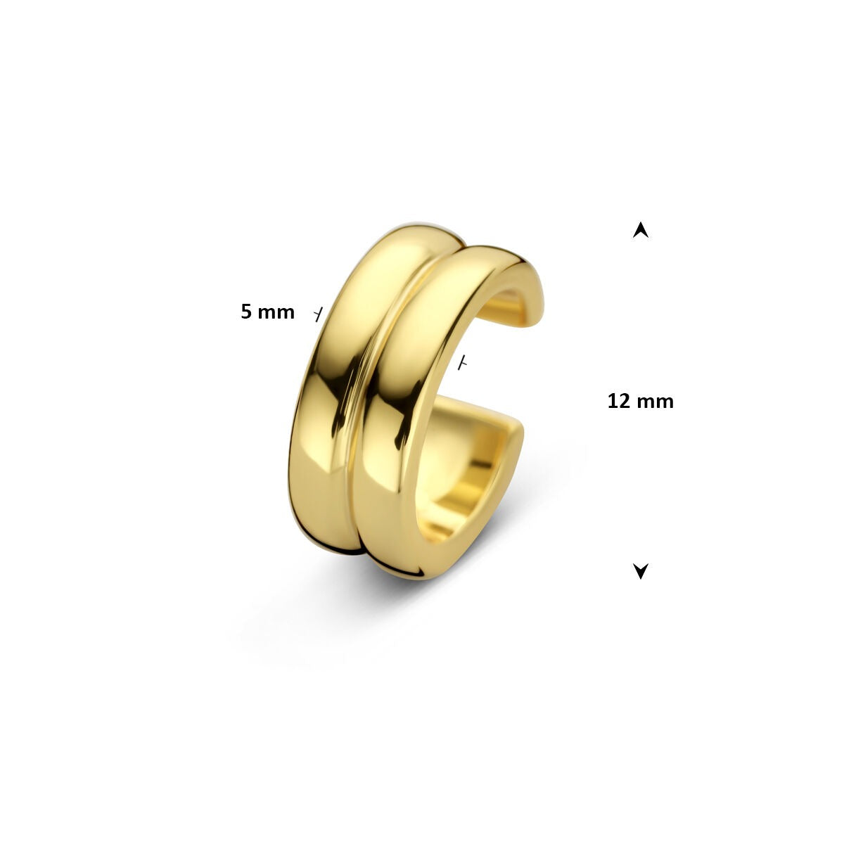 Ear cuff chapado en oro - toque dorado elegante sin perforación