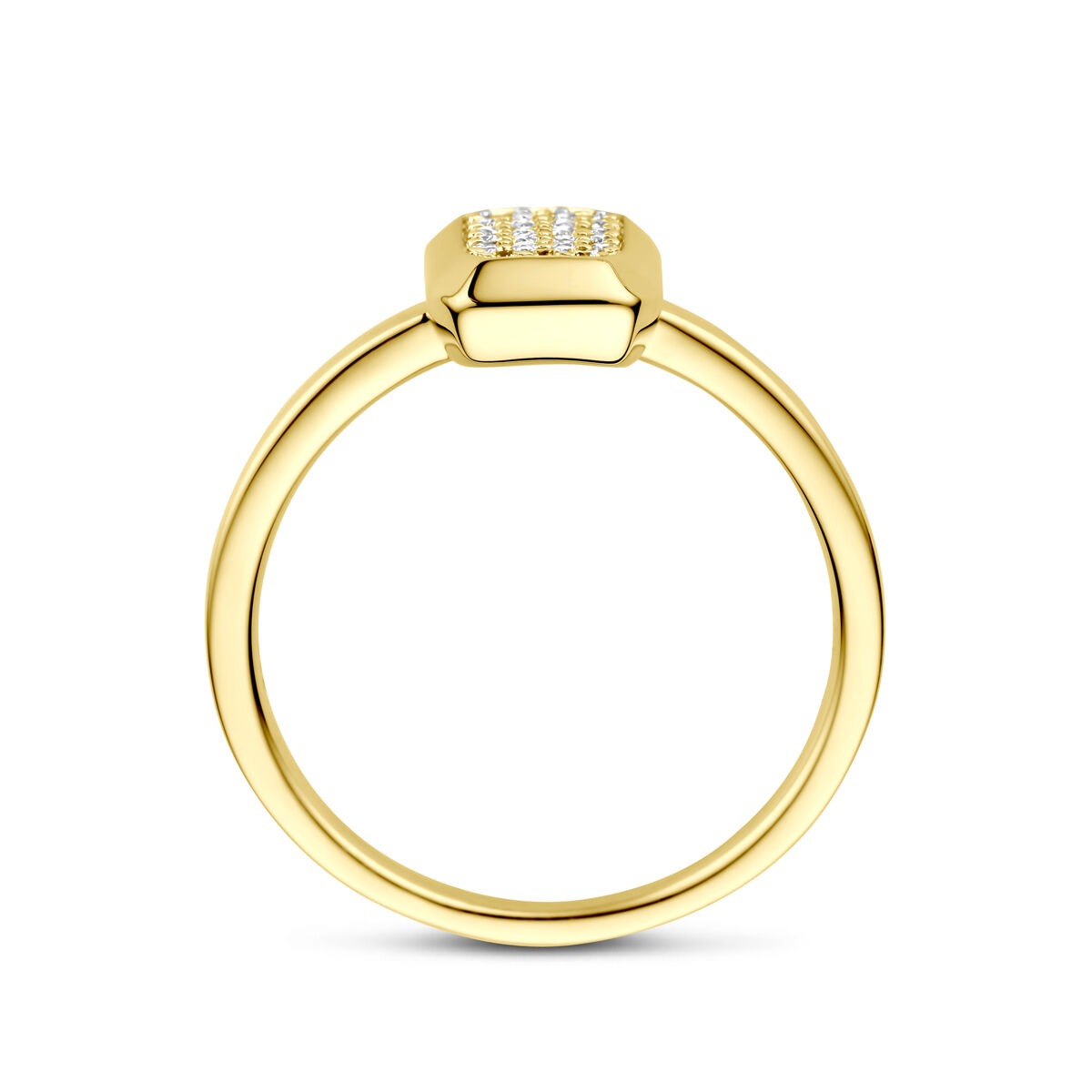 Anillo de mujer de oro 14k con diamante 0.10ct