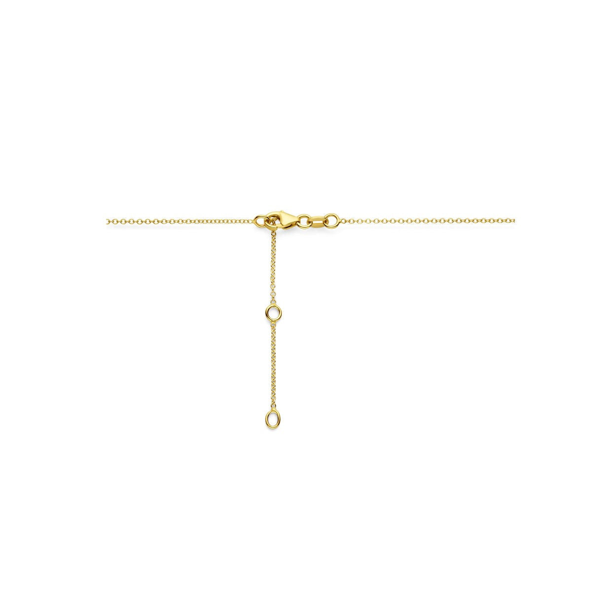 collar de oro amarillo de 14k con colgante elegante