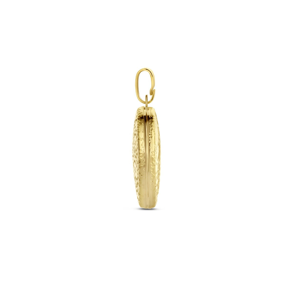medallón en forma de corazón de oro amarillo de 14k con grabado – romanticismo y recuerdo en uno