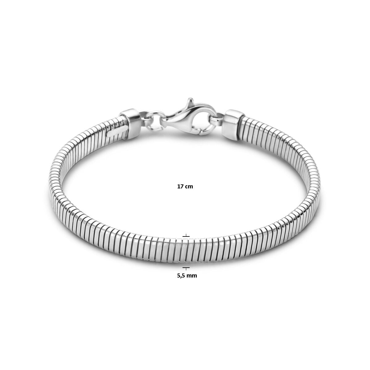 Pulsera de plata Omega con eslabones – Rhodinado 925 plata