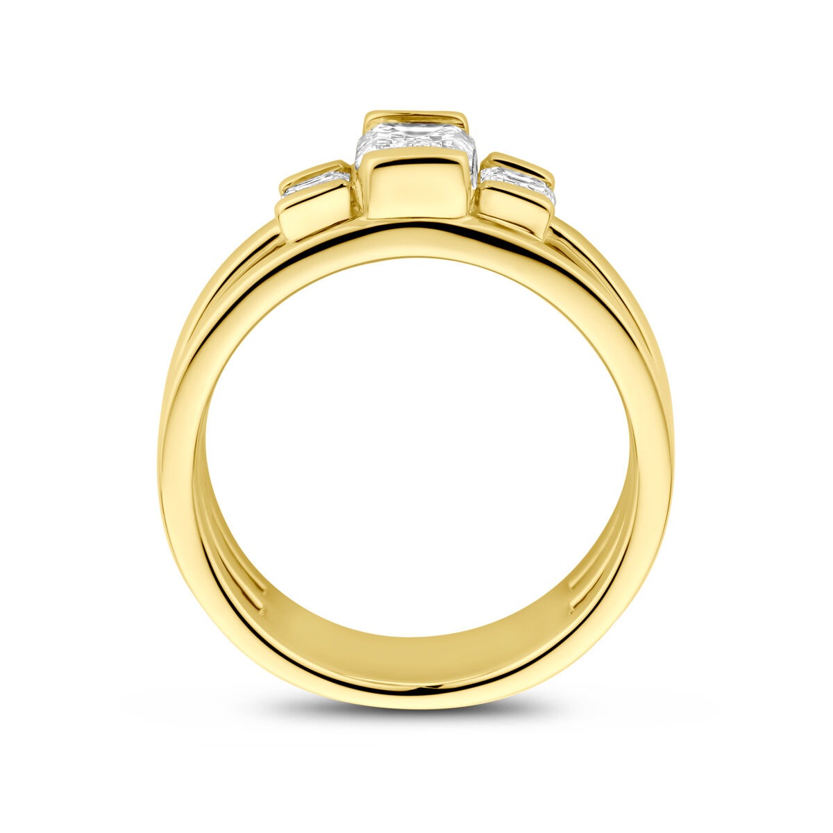 anillo de mujer en oro amarillo de 14k con diamante cultivado en laboratorio de 1.50ct
