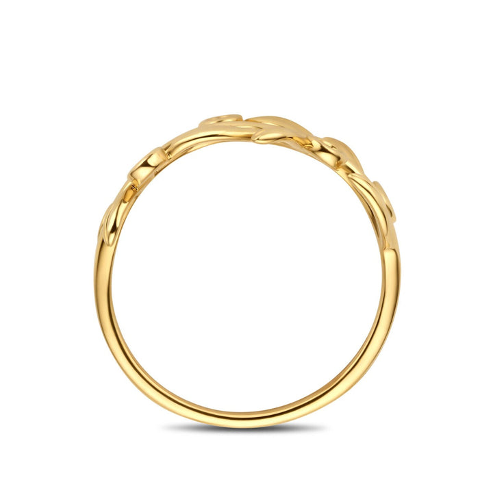 14k Geelgouden ring met lab grown diamant