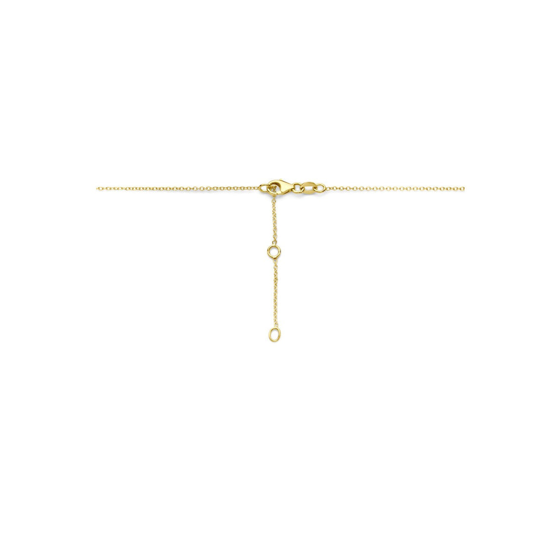 14k Geelgouden collier met hartvormige zirkonia