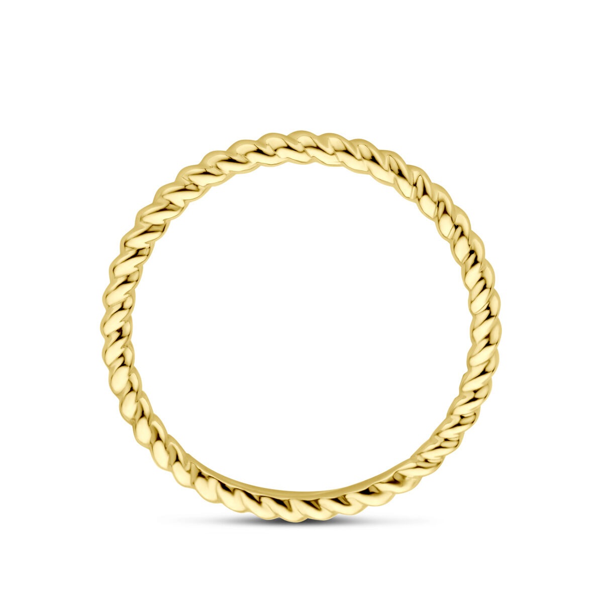 Anillo de mujer de oro amarillo trenzado – 1.5mm