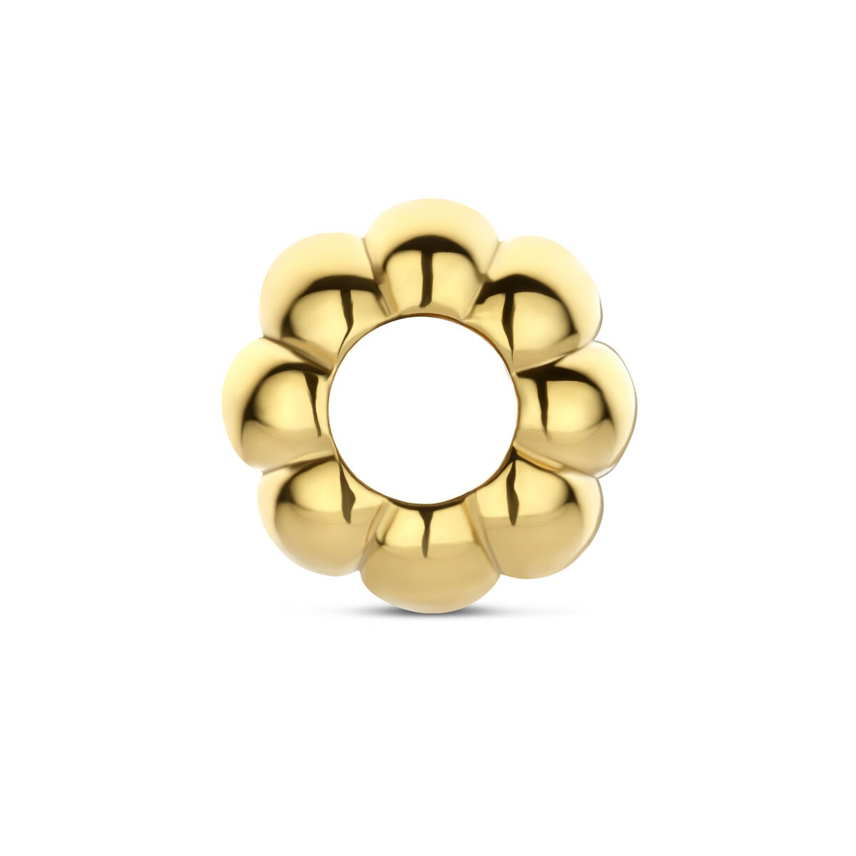 Oro amarillo sobre rondel de plata 925